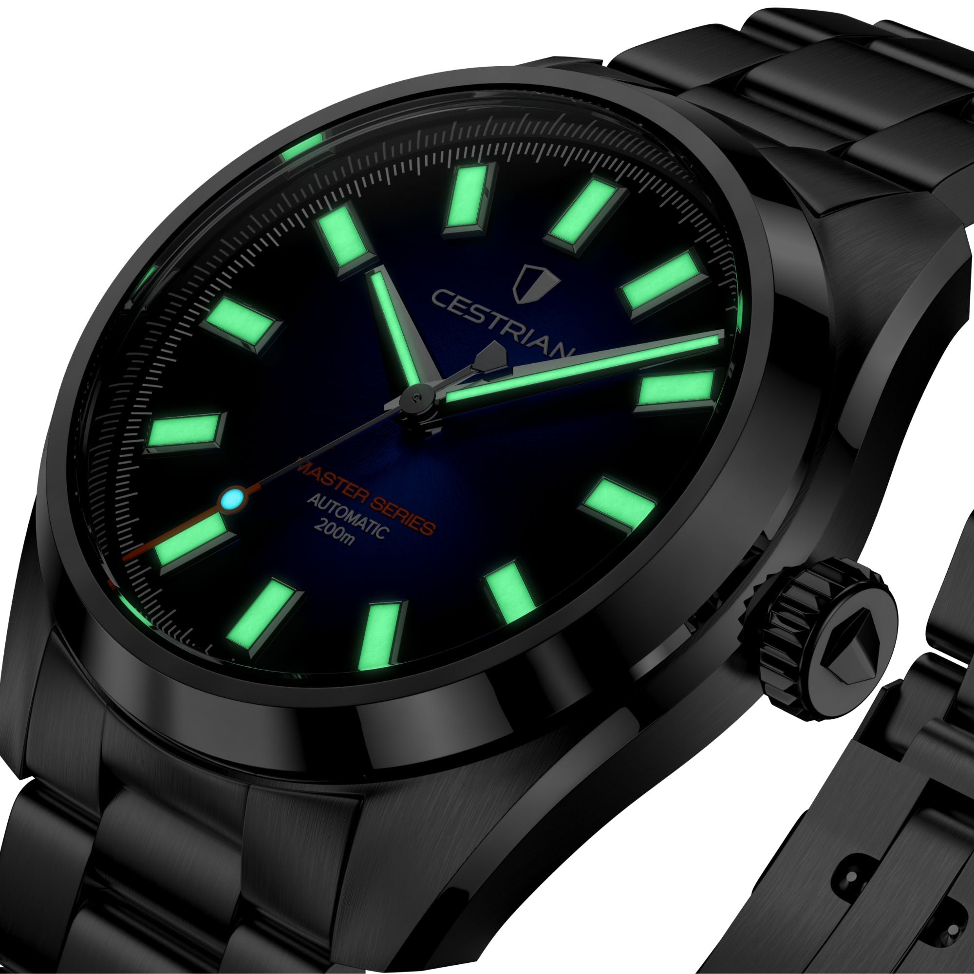 Cestrian Master Series V3 Black Dial Steel Bracelet Automatic Men's Watch