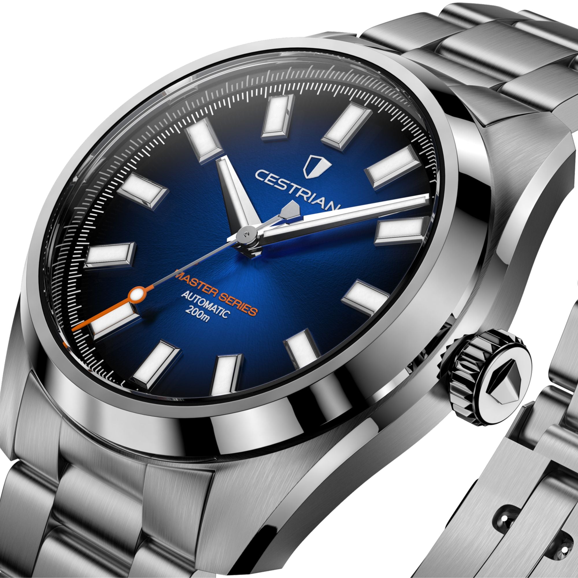 Cestrian Master Series V3 Blue Dial Steel Bracelet Automatic Men's Watch