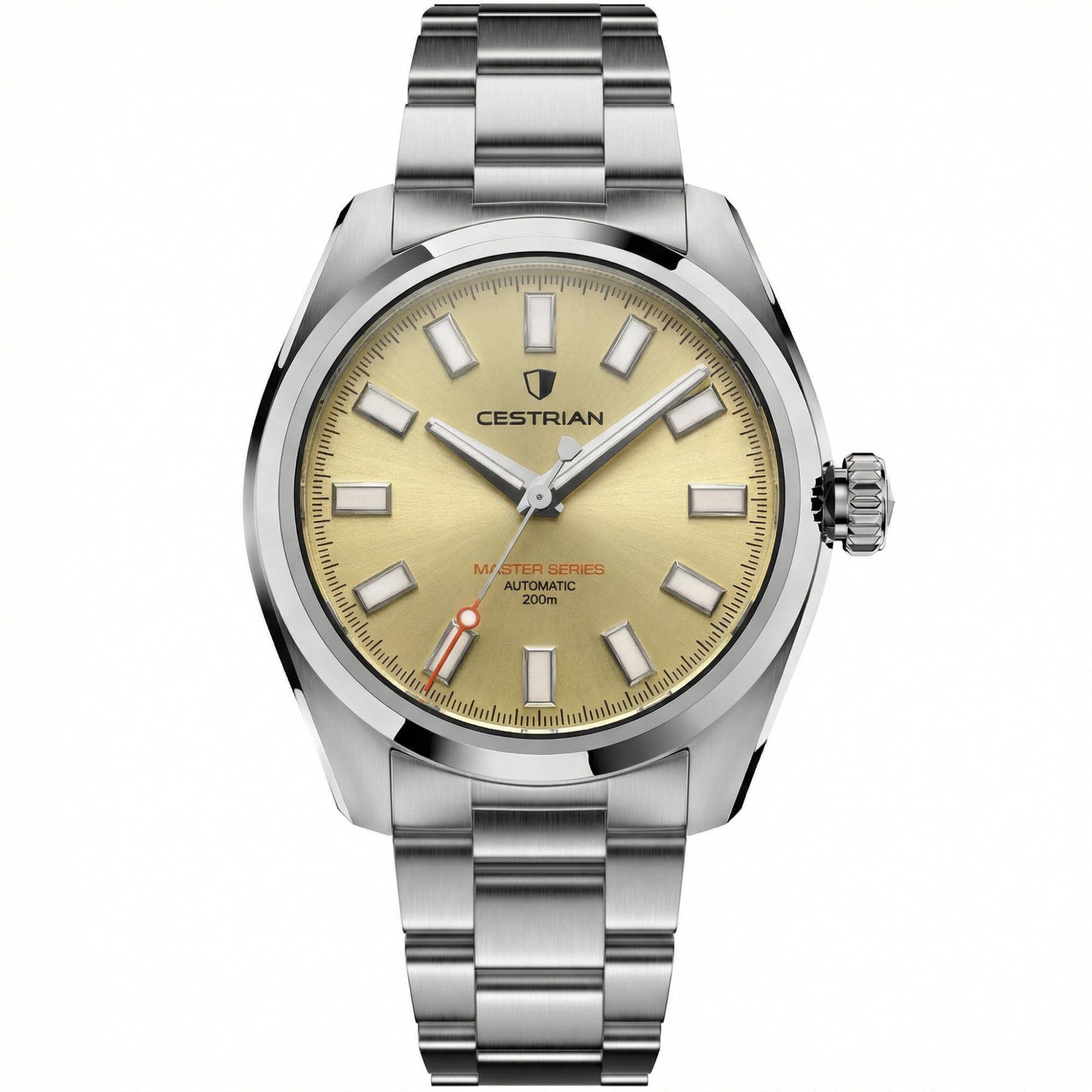 Cestrian Master Series V3 Champagne Dial Steel Bracelet Automatic Men's Watch