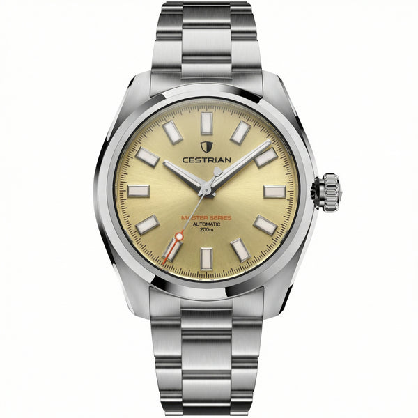 Cestrian Master Series V3 Champagne Dial Steel Bracelet Automatic Men's Watch