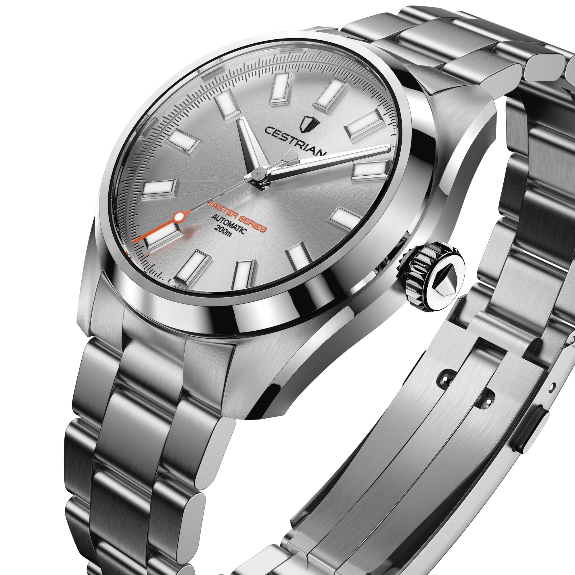 Cestrian Master Series V3 Silver Dial Steel Bracelet Automatic Men's Watch