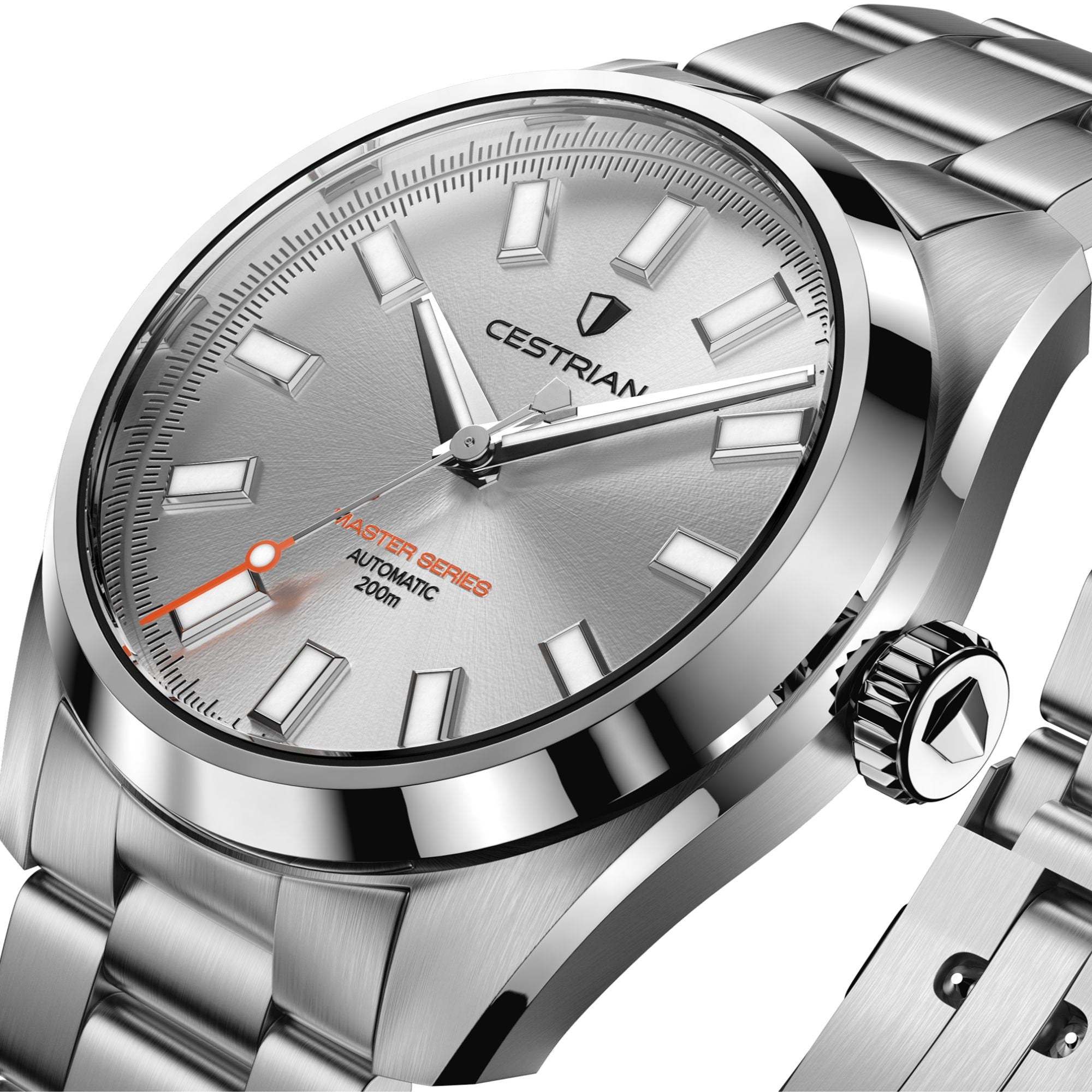 Cestrian Master Series V3 Silver Dial Steel Bracelet Automatic Men's Watch