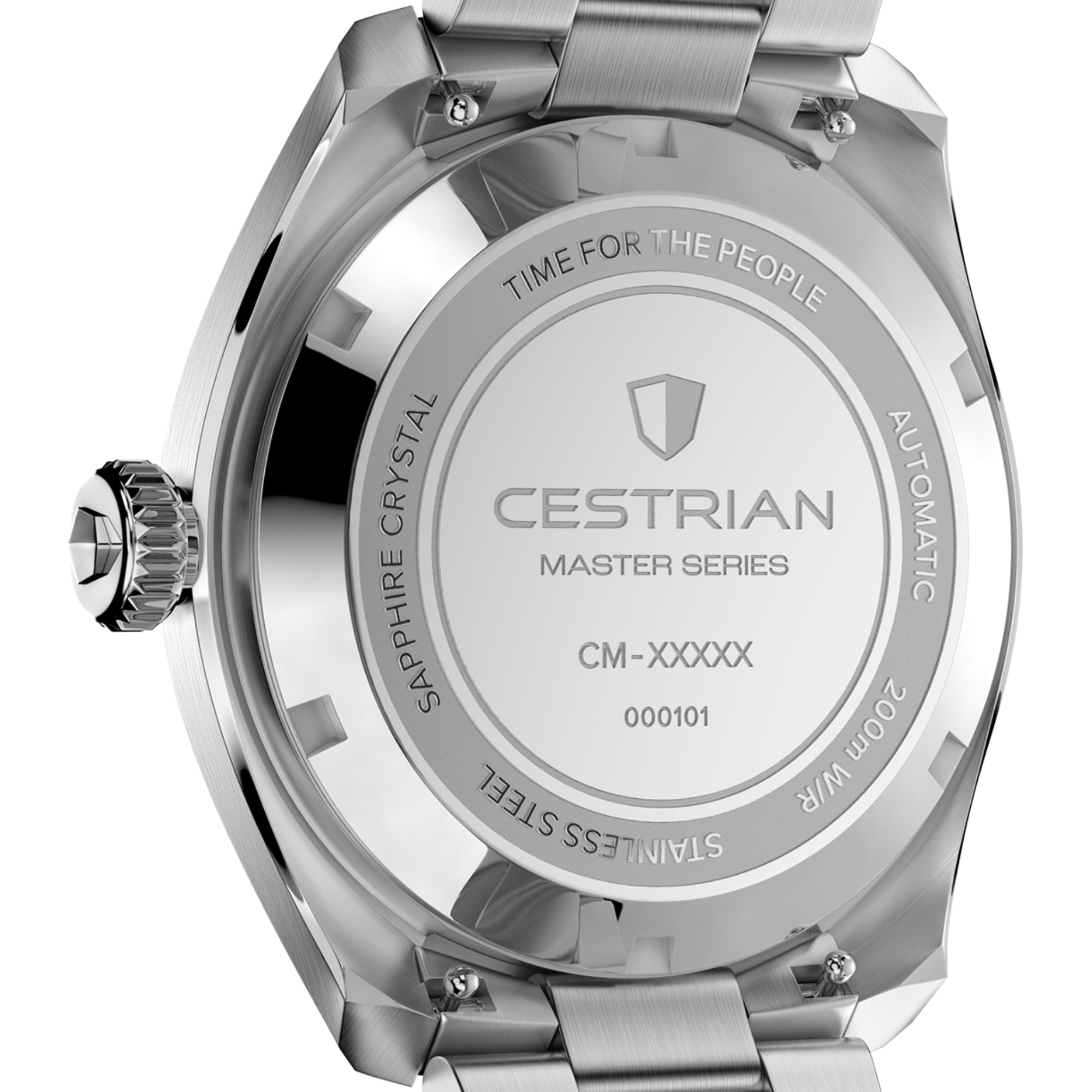 Cestrian Master Series V3 White Dial Steel Bracelet Automatic Men's Watch