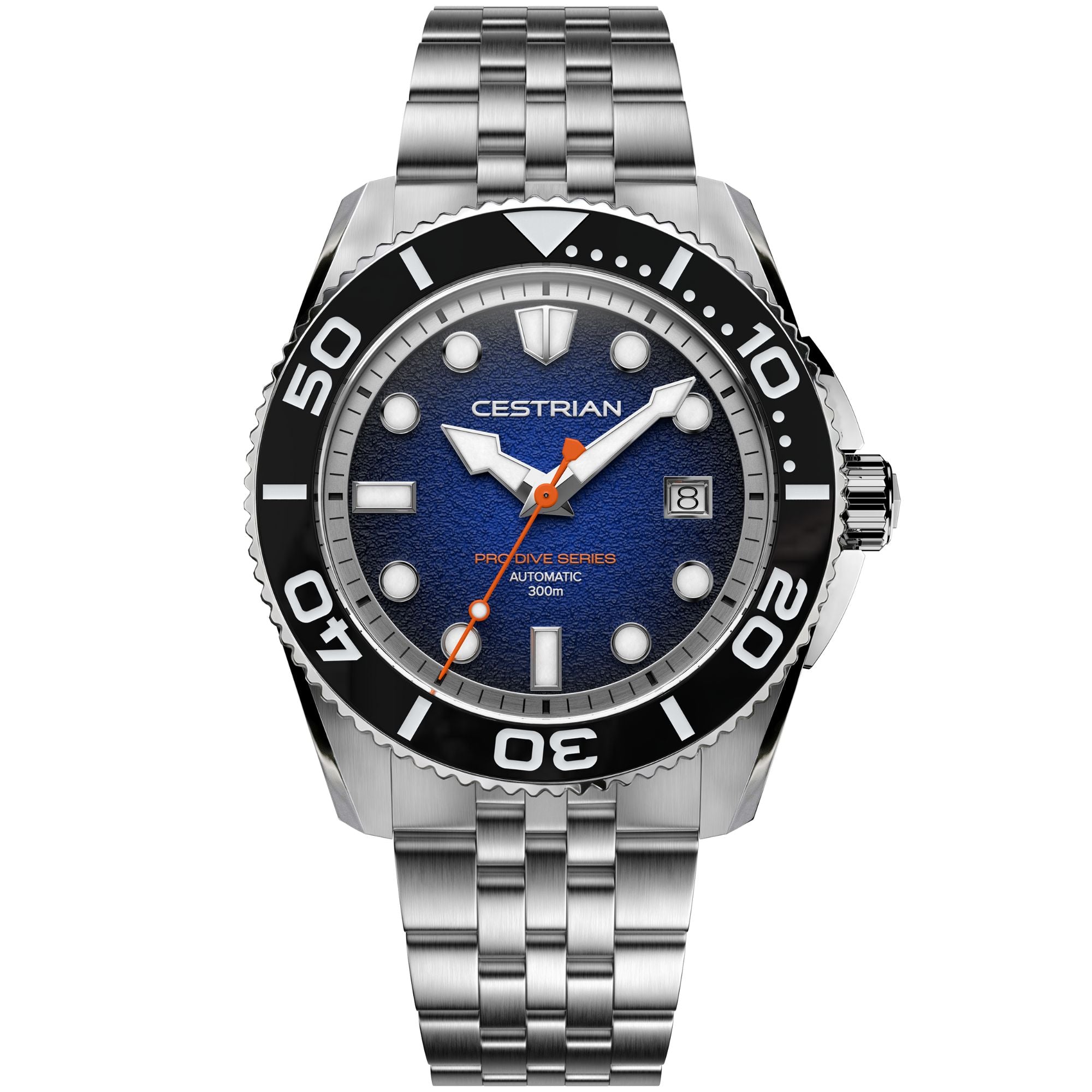 Cestrian Pro Dive Series Blue Fumé Dial Steel Bracelet Automatic 300m Men's Watch